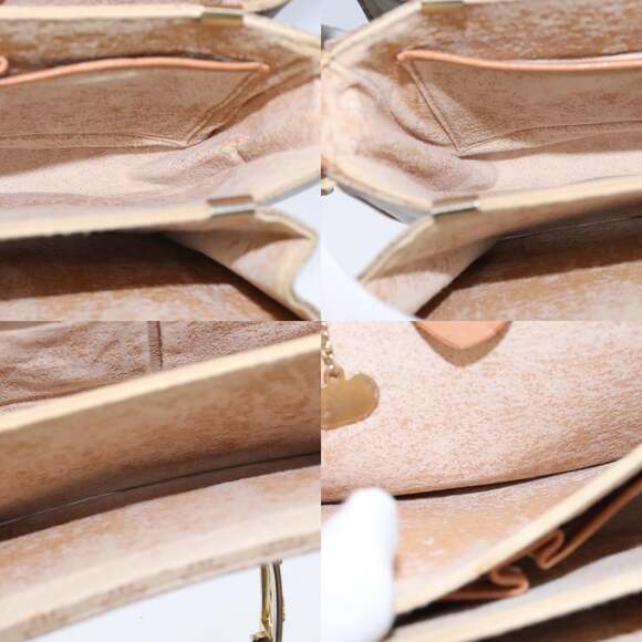 CELINE Macadam Canvas Shoulder Bag Pvc Beige Gold - Picture 12 of 13